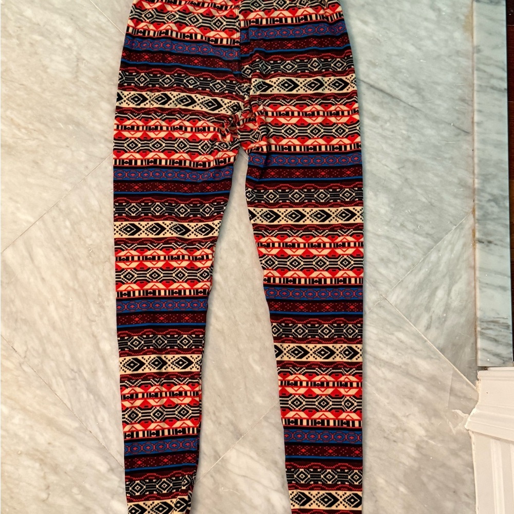 Always USA Colorful Patterned Kids Leggings - Picture 2 of 2